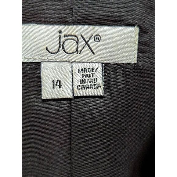 Jax Women's Pink Silk Zip Front With Scarf Collared Blazer Jacket Size 14 - Picture 3 of 4